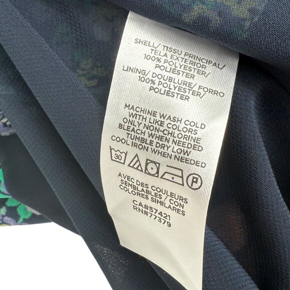 NWT Loft Womens M Micro Floral Racerback Tank Top Lined Blue Green Cottagecore - Picture 4 of 16